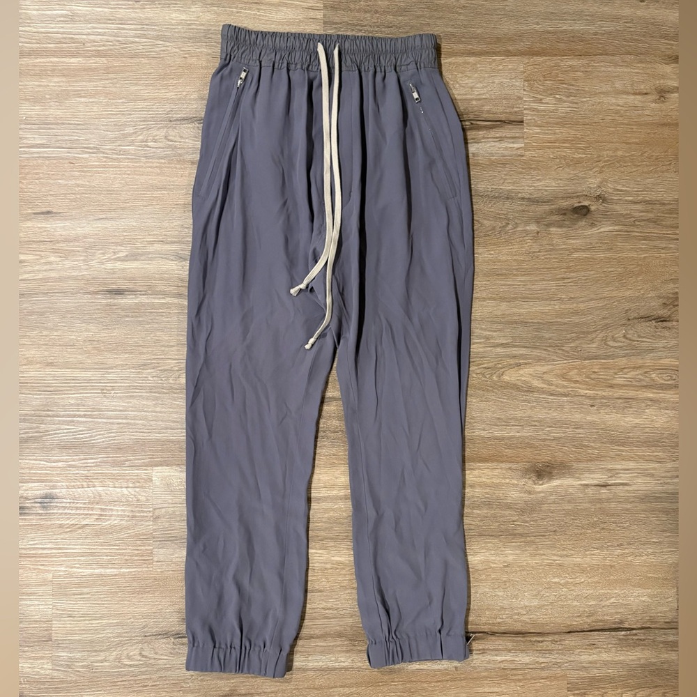 Rick Owens Larry Drawstring Pants FW19 Gray Jogger Trousers Size IT 40 US 4